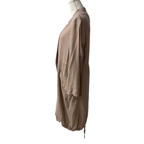 AllSaints Elio Bomber Parka Long Utility Cargo Duster Coat Size 6 - Picture 3 of 15